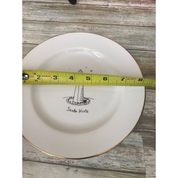 Merry Masterpieces Fine Porcelain Dessert Plates American Collection Set of 4 - Picture 13 of 16